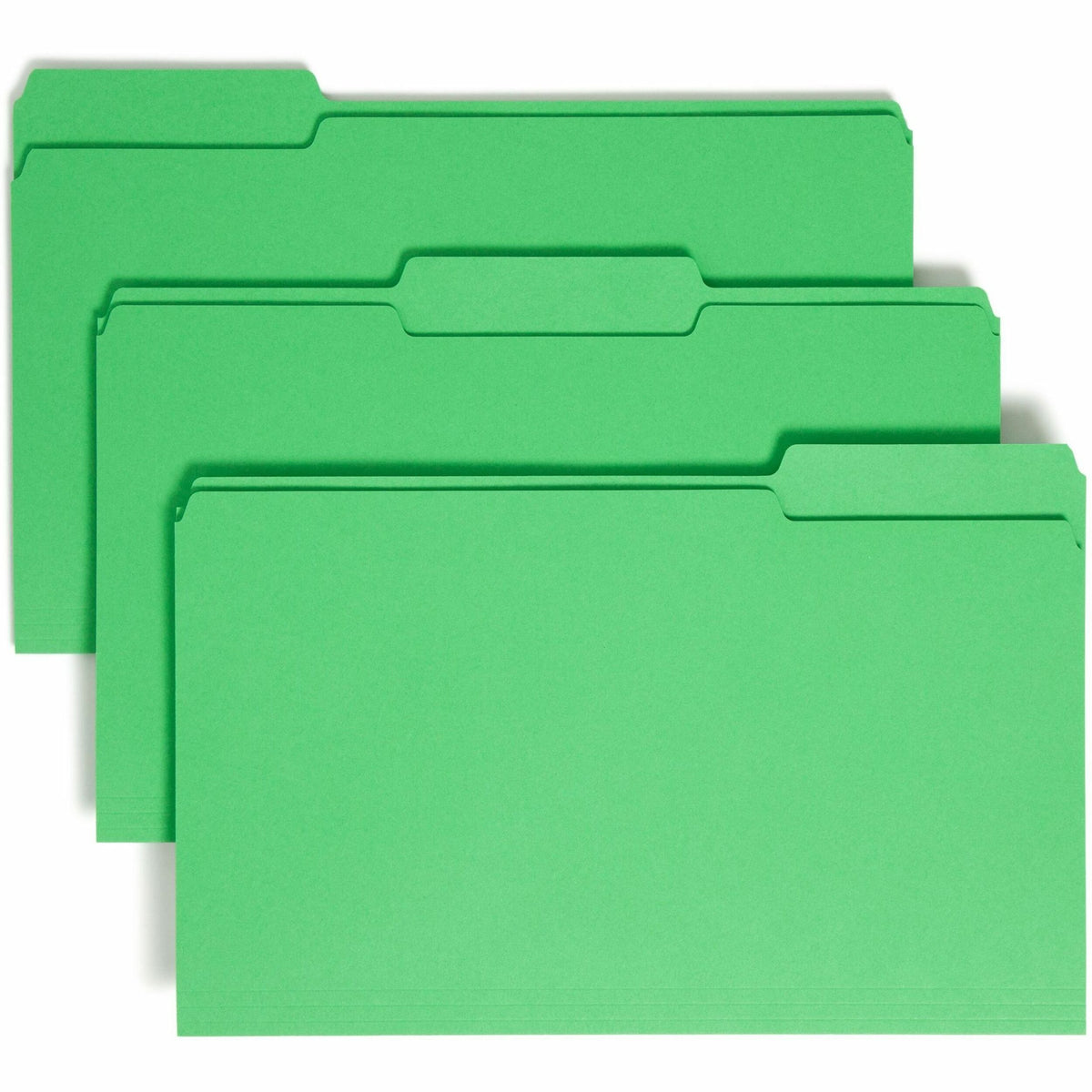 Smead Colored 1/3 Tab Cut Legal Recycled Top Tab File Folder - 8 1/2" x 14" - 3/4" Expansion - Top Tab Location - Assort