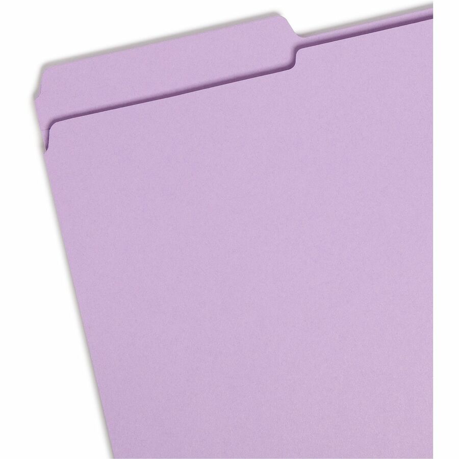 Smead Colored 1/3 Tab Cut Legal Recycled Top Tab File Folder - 8 1/2" x 14" - 3/4" Expansion - Top Tab Location - Assort