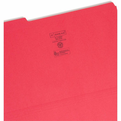 Smead Colored 1/3 Tab Cut Legal Recycled Top Tab File Folder - 8 1/2" x 14" - 3/4" Expansion - Top Tab Location - Assort