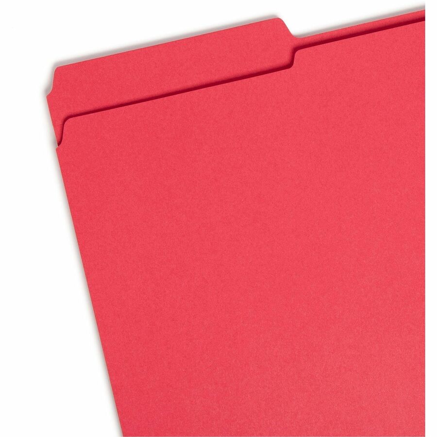 Smead Colored 1/3 Tab Cut Legal Recycled Top Tab File Folder - 8 1/2" x 14" - 3/4" Expansion - Top Tab Location - Assort