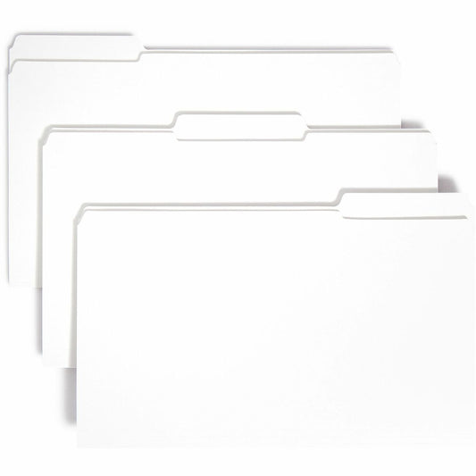 Smead Colored 1/3 Tab Cut Legal Recycled Top Tab File Folder - 8 1/2" x 14" - 3/4" Expansion - Top Tab Location - Assort