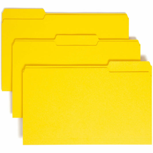 Smead Colored 1/3 Tab Cut Legal Recycled Top Tab File Folder - 8 1/2" x 14" - 3/4" Expansion - Top Tab Location - Assort