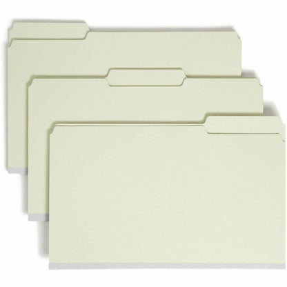 Smead 1/3 Tab Cut Legal Recycled Top Tab File Folder - 8 1/2" x 14" - 2" Expansion - Top Tab Location - Assorted Tab Pos