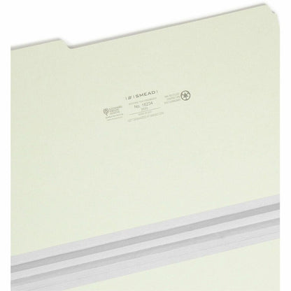 Smead 1/3 Tab Cut Legal Recycled Top Tab File Folder - 8 1/2" x 14" - 2" Expansion - Top Tab Location - Assorted Tab Pos