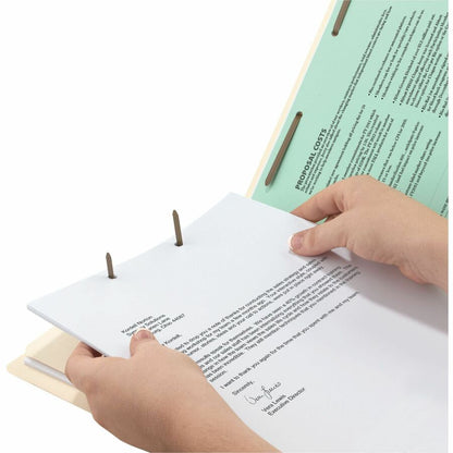 Smead 2/5 Tab Cut Legal Recycled Classification Folder - 8 1/2" x 14" - 2" Expansion - 2 x 2B Fastener - 2" for Folder -