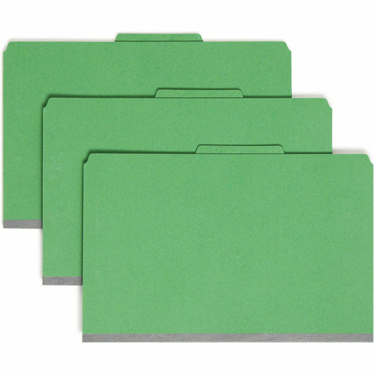 Smead SafeSHIELD 2/5 Tab Cut Legal Recycled Classification Folder - 8 1/2" x 14" - 2" Expansion - 2 x 2S Fastener - 2" f