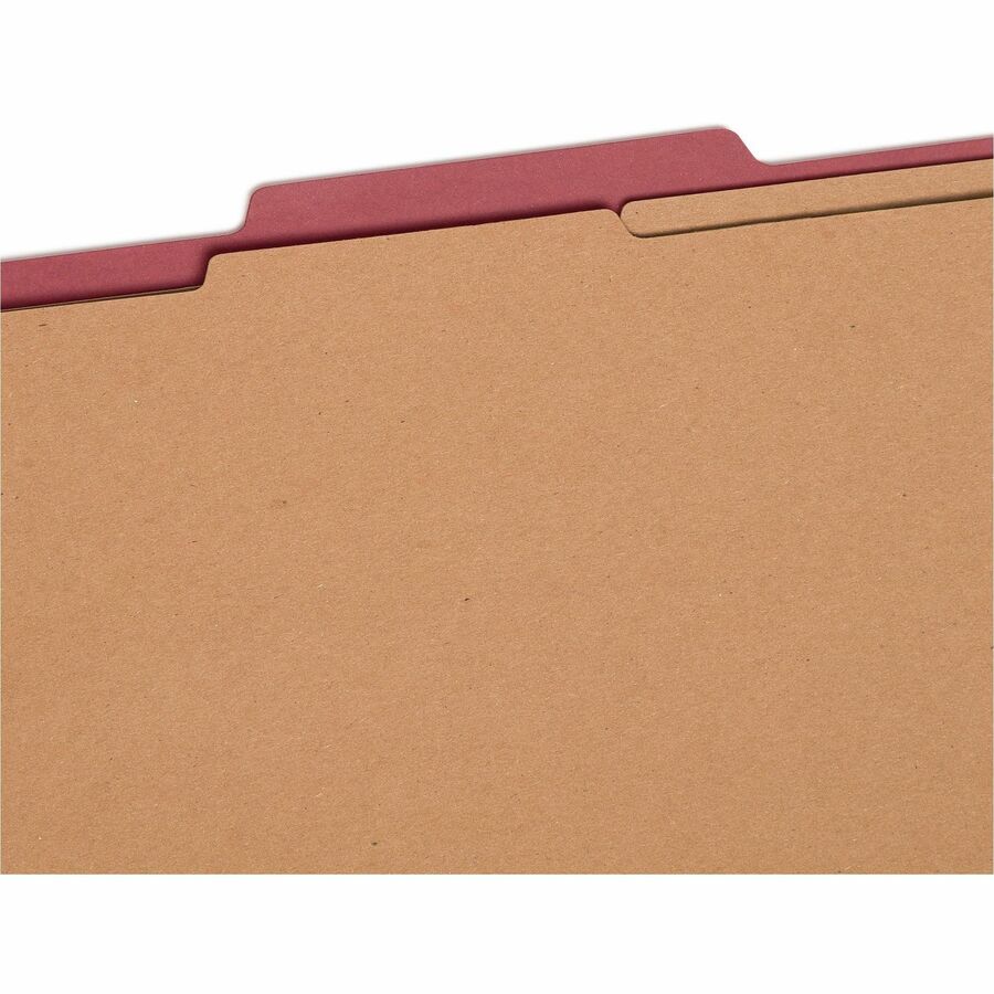 Smead SafeSHIELD 2/5 Tab Cut Legal Recycled Classification Folder - 8 1/2" x 14" - 2" Expansion - 2 x 2S Fastener - 2" f