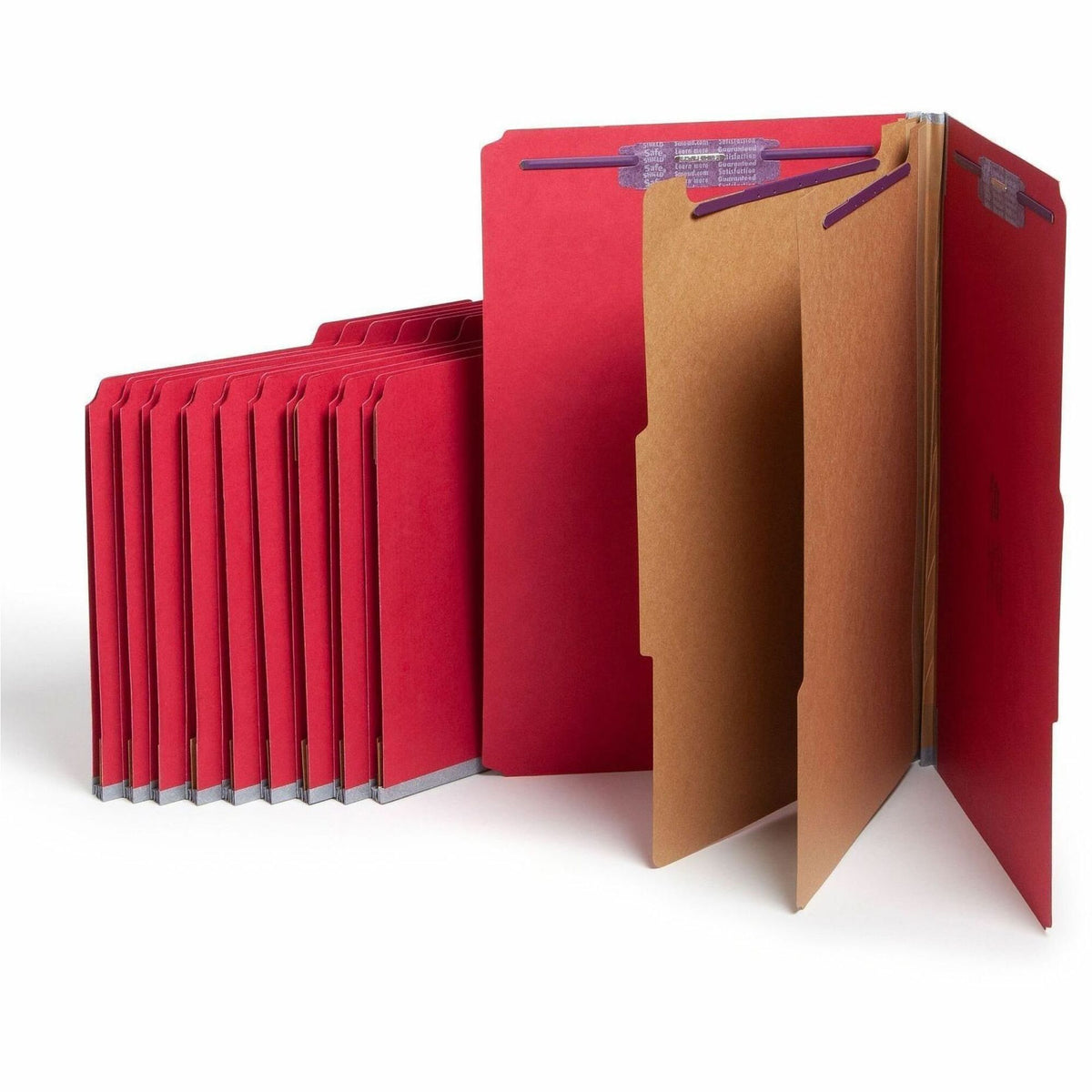 Smead SafeSHIELD 2/5 Tab Cut Legal Recycled Classification Folder - 8 1/2" x 14" - 2" Expansion - 2 x 2S Fastener - 2" f