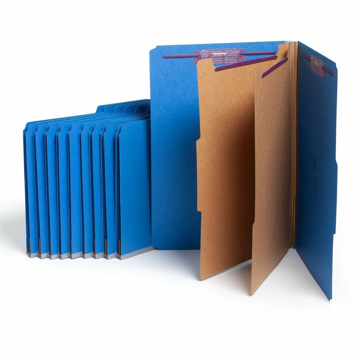Smead SafeSHIELD 2/5 Tab Cut Legal Recycled Classification Folder - 8 1/2" x 14" - 2" Expansion - 2 x 2S Fastener - 2" f
