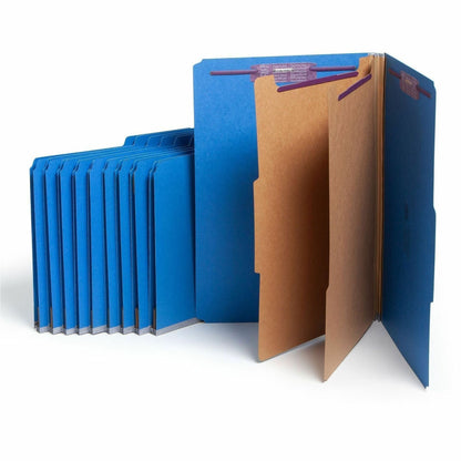 Smead SafeSHIELD 2/5 Tab Cut Legal Recycled Classification Folder - 8 1/2" x 14" - 2" Expansion - 2 x 2S Fastener - 2" f