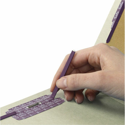 Smead SafeSHIELD 2/5 Tab Cut Legal Recycled Classification Folder - 8 1/2" x 14" - 2" Expansion - 2 x 2S Fastener - 2" f