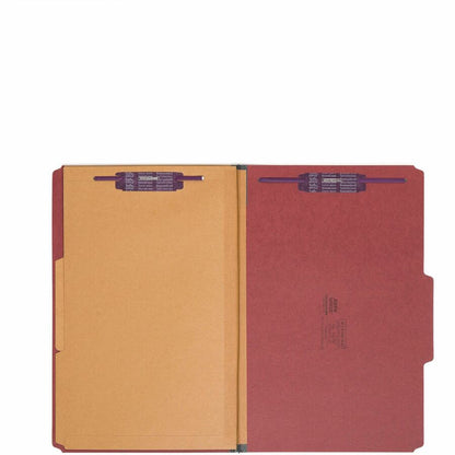 Smead SafeSHIELD 2/5 Tab Cut Legal Recycled Classification Folder - 8 1/2" x 14" - 2" Expansion - 2 x 2S Fastener - 2" f