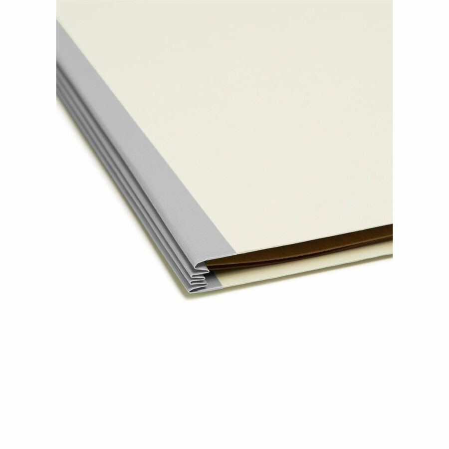 Smead SafeSHIELD 2/5 Tab Cut Legal Recycled Classification Folder - 8 1/2" x 14" - 3" Expansion - 2 x 2S Fastener - 2" f