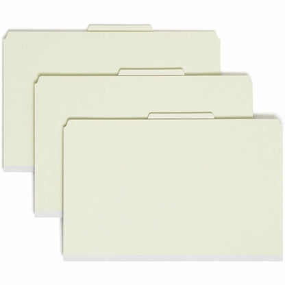 Smead SafeSHIELD 2/5 Tab Cut Legal Recycled Classification Folder - 8 1/2" x 14" - 3" Expansion - 2 x 2S Fastener - 2" f