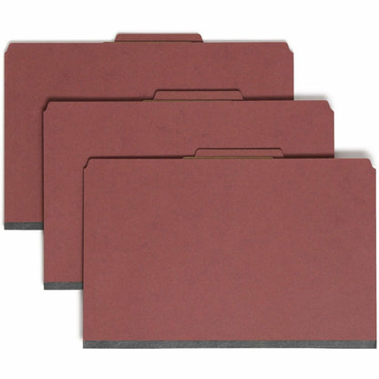 Smead SafeSHIELD 2/5 Tab Cut Legal Recycled Classification Folder - 8 1/2" x 14" - 3" Expansion - 2 x 2S Fastener - 2" f