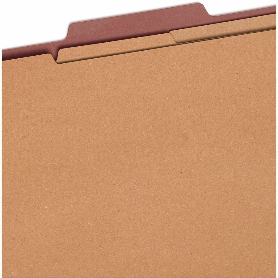 Smead SafeSHIELD 2/5 Tab Cut Legal Recycled Classification Folder - 8 1/2" x 14" - 3" Expansion - 2 x 2S Fastener - 2" f