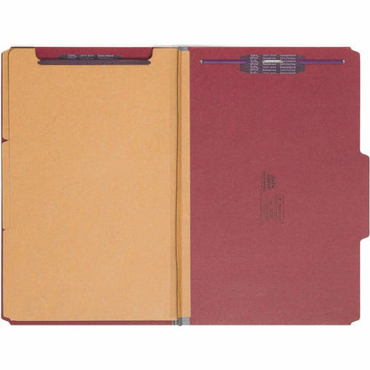 Smead SafeSHIELD 2/5 Tab Cut Legal Recycled Classification Folder - 8 1/2" x 14" - 3" Expansion - 2 x 2S Fastener - 2" f