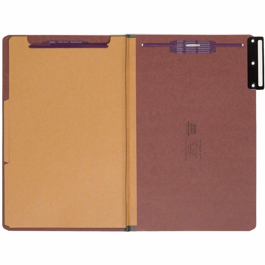 Smead SafeSHIELD 1/3 Tab Cut Legal Recycled Classification Folder - 8 1/2" x 14" - 2" Expansion - 2 x 2S Fastener - 2" f