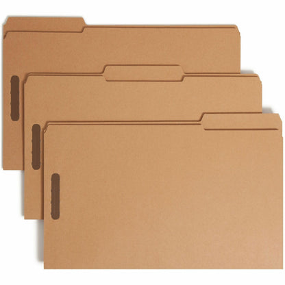 Smead 1/3 Tab Cut Legal Recycled Fastener Folder - 8 1/2" x 14" - 3/4" Expansion - 2 x 2K Fastener - 2" for Folder - Top