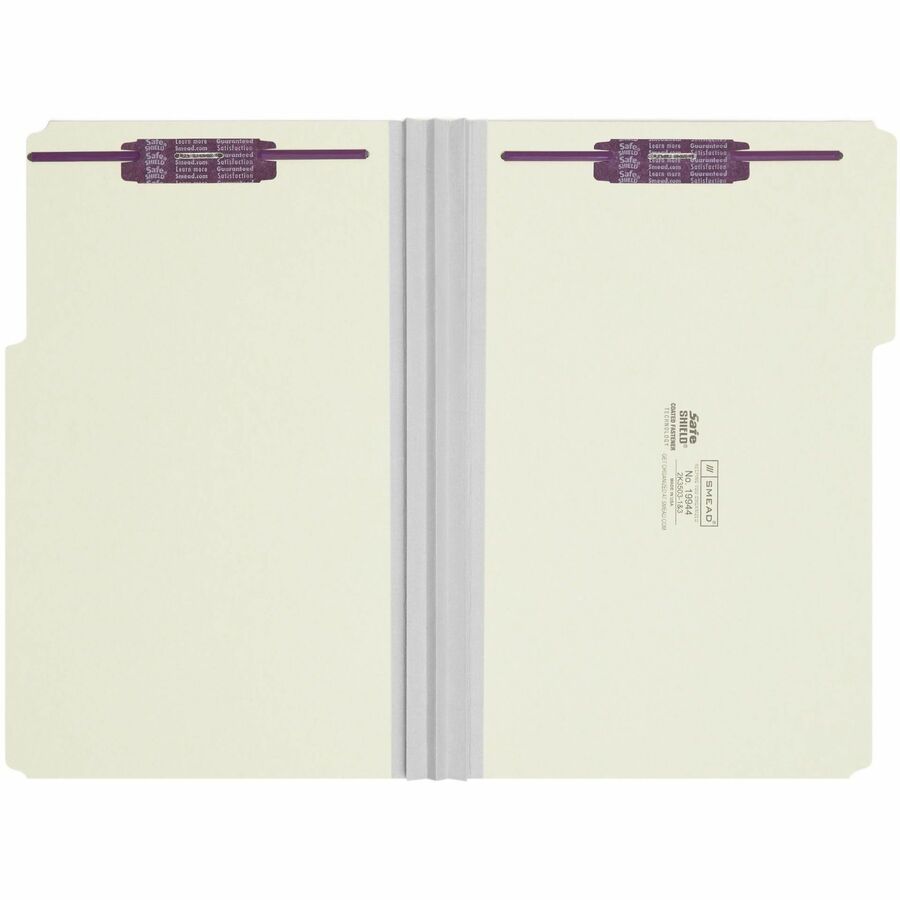 Smead 1/3 Tab Cut Legal Recycled Fastener Folder - 8 1/2" x 14" - 3" Expansion - 2 x 2S Fastener - 2" for Folder - Top T