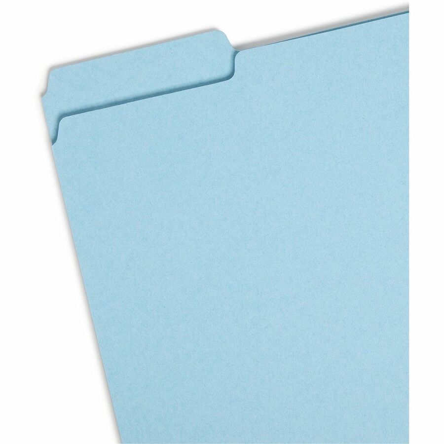 Smead Colored 1/3 Tab Cut Letter Recycled Top Tab File Folder - 8 1/2" x 11" - 1" Expansion - Top Tab Location - Assorte