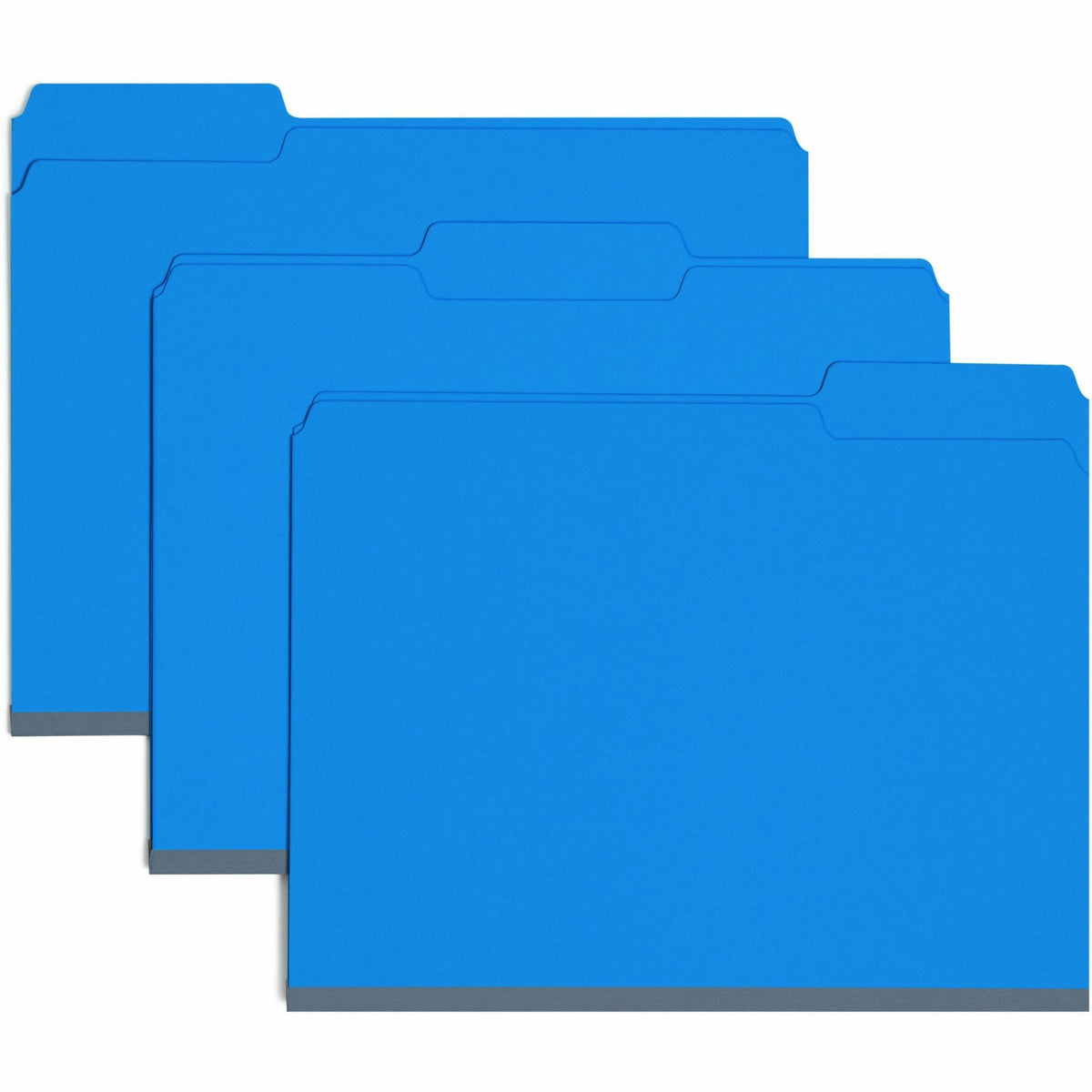 Smead Colored 1/3 Tab Cut Letter Recycled Top Tab File Folder - 8 1/2" x 11" - 1" Expansion - Top Tab Location - Assorte