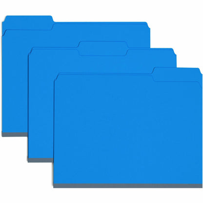 Smead Colored 1/3 Tab Cut Letter Recycled Top Tab File Folder - 8 1/2" x 11" - 1" Expansion - Top Tab Location - Assorte