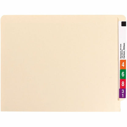 Smead Straight Tab Cut Letter Recycled End Tab File Folder - 8 1/2" x 11" - 3/4" Expansion - 11 pt. - 1 Plys - Manila - 