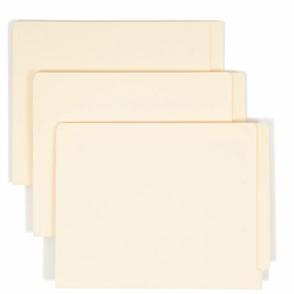 Smead Straight Tab Cut Letter Recycled End Tab File Folder - 8 1/2" x 11" - 3/4" Expansion - 11 pt. - 1 Plys - Manila - 