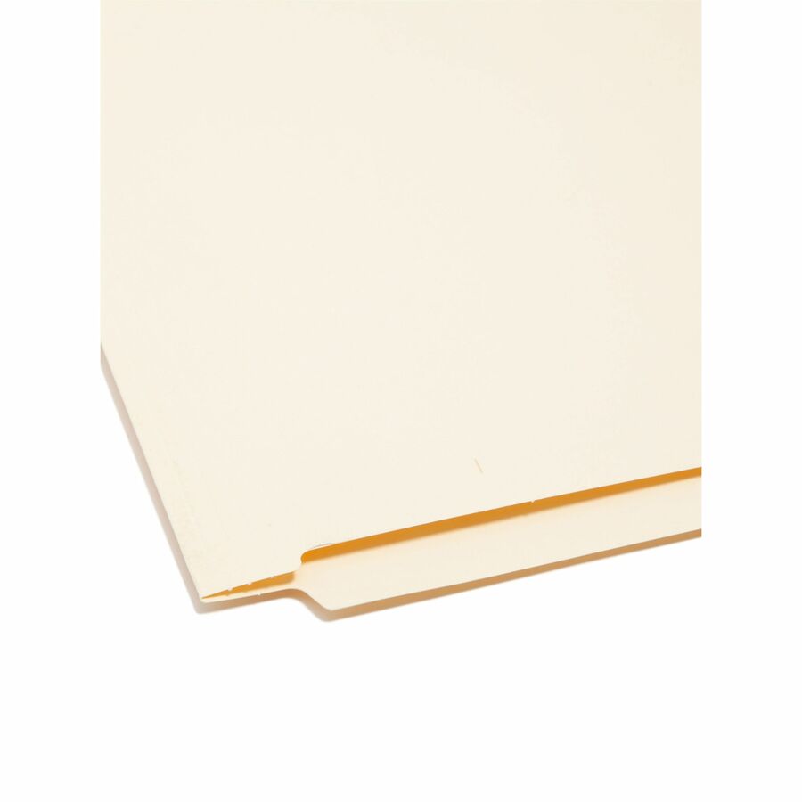 Smead Straight Tab Cut Letter Recycled End Tab File Folder - 8 1/2" x 11" - 3/4" Expansion - 11 pt. - 1 Plys - Manila - 