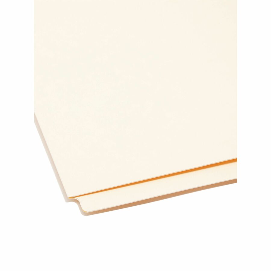 Smead Straight Tab Cut Letter Recycled File Pocket - 8 1/2" x 11" - 2 Pocket - 11 pt. - 2 Plys - Manila - Heavyweight Co