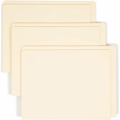 Smead Straight Tab Cut Letter Recycled File Pocket - 8 1/2" x 11" - 2 Pocket - 11 pt. - 2 Plys - Manila - Heavyweight Co