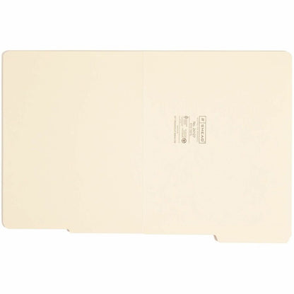 Smead Shelf-Master 1/2 Tab Cut Letter Recycled End Tab File Folder - 8 1/2" x 11" - 3/4" Expansion - End Tab Location - 
