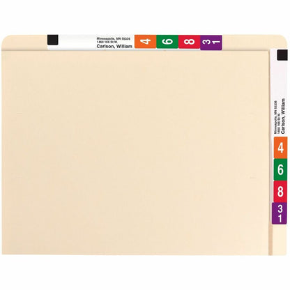 Smead Letter Recycled End Tab File Folder - 8 1/2" x 11" - 3/4" Expansion - 11 pt. - 2 Plys - Manila - 10% Recycled - 10
