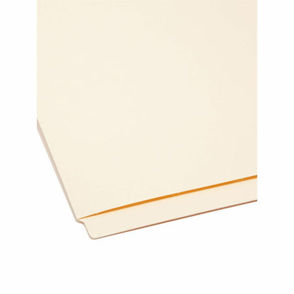 Smead Letter Recycled End Tab File Folder - 8 1/2" x 11" - 3/4" Expansion - 11 pt. - 2 Plys - Manila - 10% Recycled - 10