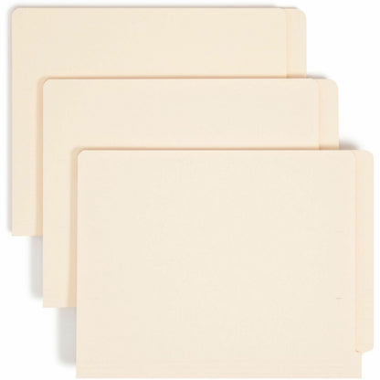 Smead Shelf-Master Straight Tab Cut Letter Recycled End Tab File Folder - 8 1/2" x 11" - 3/4" Expansion - 14 pt. - 2 Ply