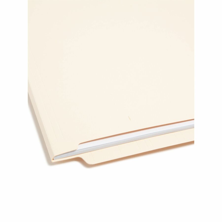 Smead Shelf-Master Straight Tab Cut Letter Recycled End Tab File Folder - 8 1/2" x 11" - 3/4" Expansion - 14 pt. - 2 Ply