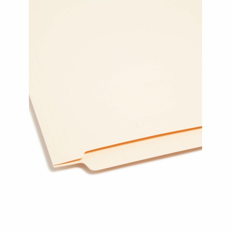 Smead Shelf-Master Straight Tab Cut Letter Recycled End Tab File Folder - 8 1/2" x 11" - 3/4" Expansion - 14 pt. - 2 Ply