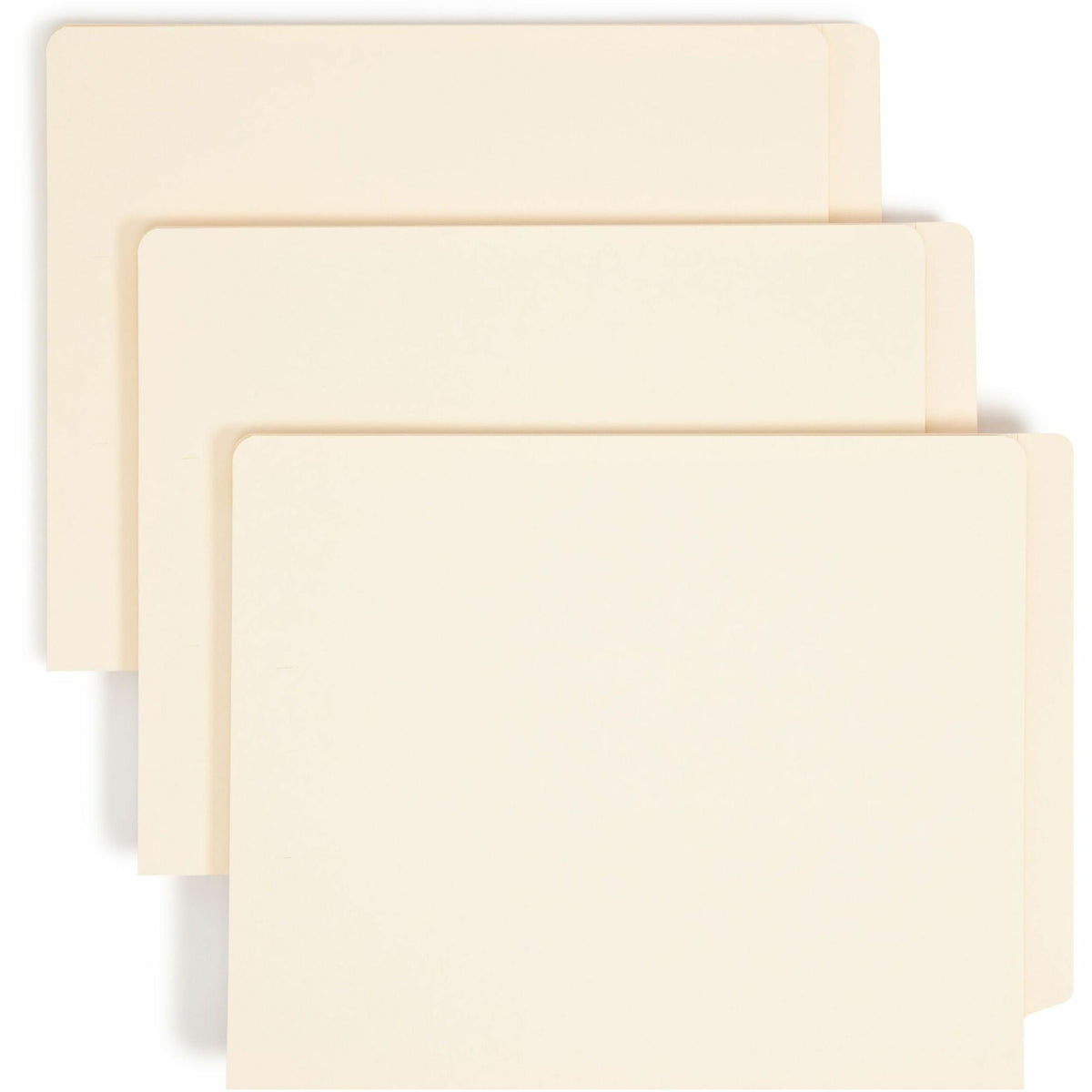 Smead Straight Tab Cut Letter Recycled End Tab File Folder - 8 1/2" x 11" - 1 1/2" Expansion - 14 pt. - 2 Plys - Manila 
