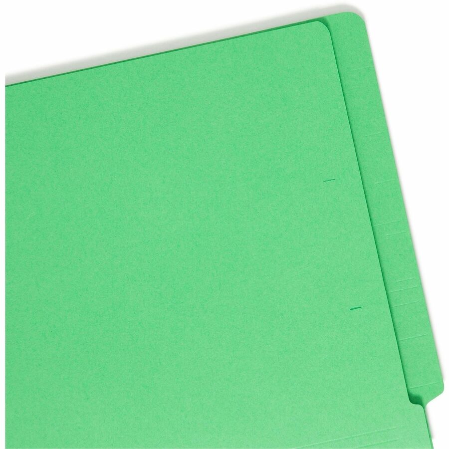 Smead Shelf-Master Straight Tab Cut Letter Recycled Fastener Folder - 8 1/2" x 11" - 3/4" Expansion - 2 x 2B Fastener - 