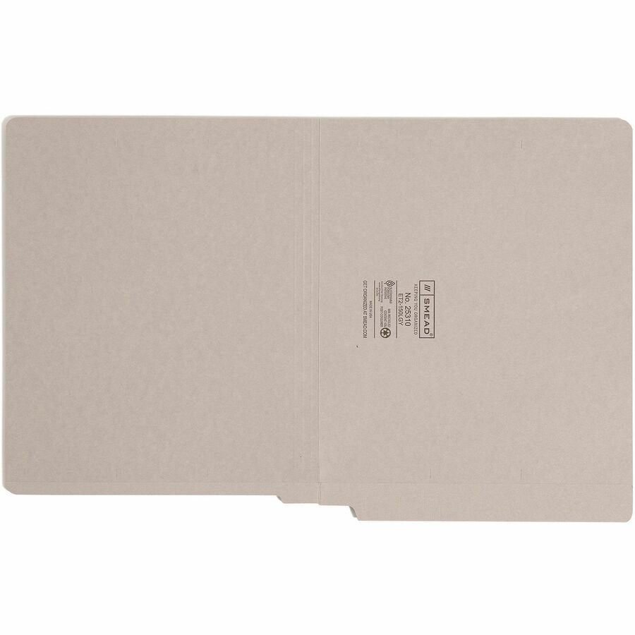 Smead Shelf-Master Straight Tab Cut Letter Recycled End Tab File Folder - 8 1/2" x 11" - 3/4" Expansion - 11 pt. - 2 Ply