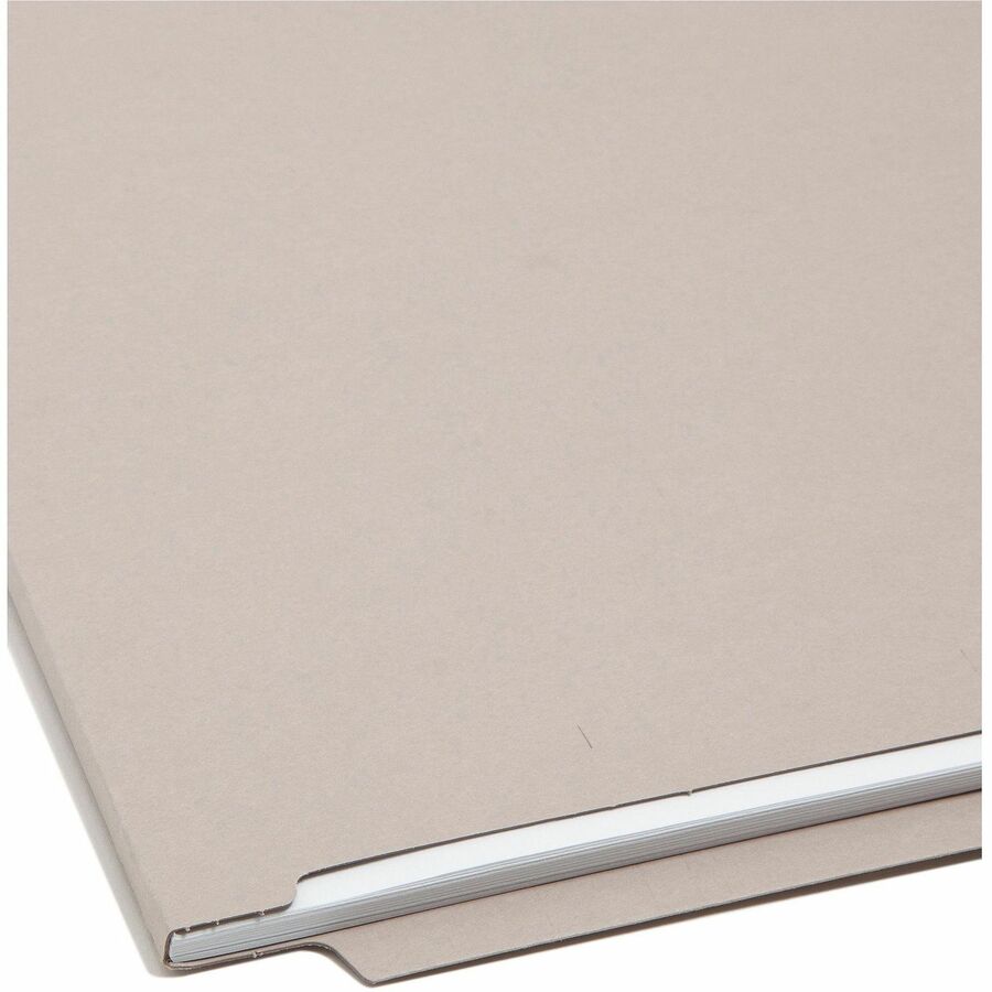 Smead Shelf-Master Straight Tab Cut Letter Recycled End Tab File Folder - 8 1/2" x 11" - 3/4" Expansion - 11 pt. - 2 Ply