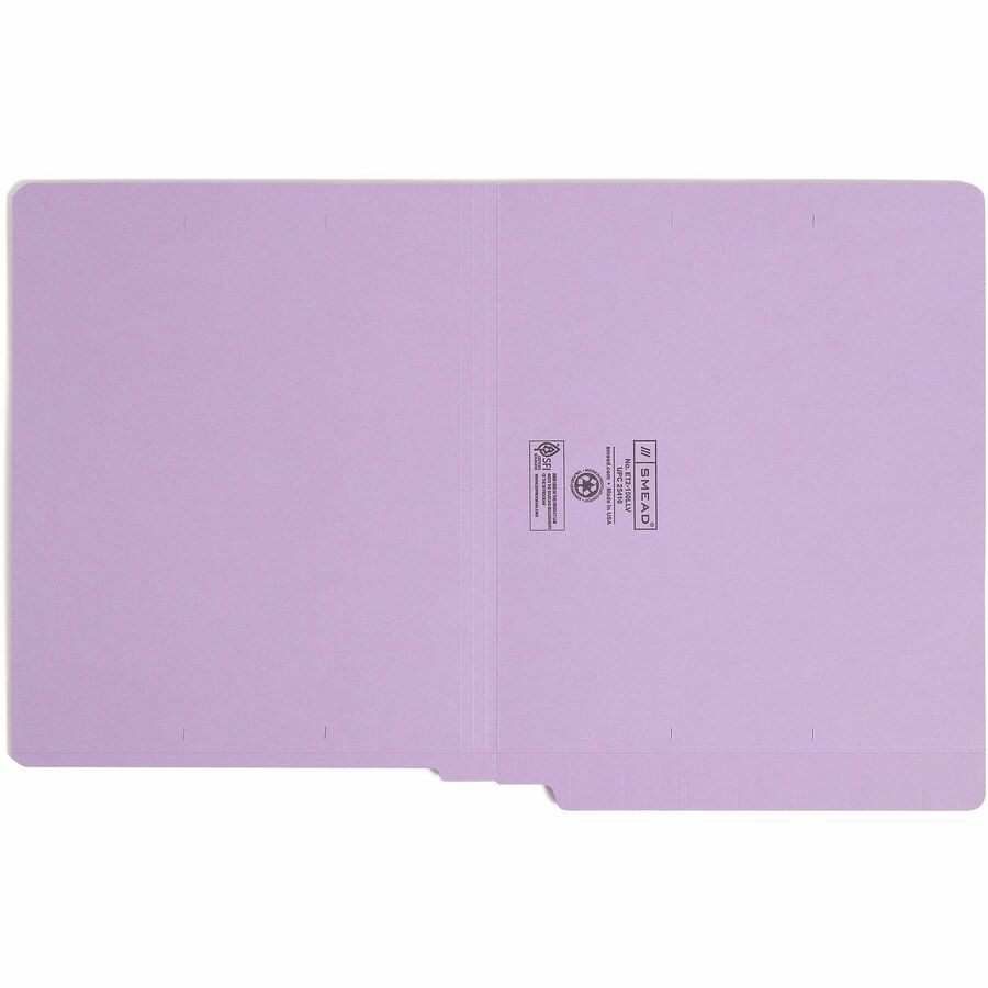 Smead Shelf-Master Straight Tab Cut Letter Recycled End Tab File Folder - 8 1/2" x 11" - 3/4" Expansion - 11 pt. - 2 Ply