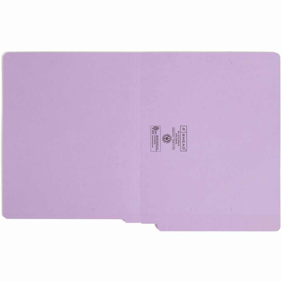 Smead Shelf-Master Straight Tab Cut Letter Recycled End Tab File Folder - 8 1/2" x 11" - 3/4" Expansion - 11 pt. - 2 Ply