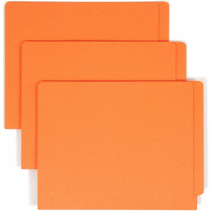 Smead Shelf-Master Straight Tab Cut Letter Recycled End Tab File Folder - 8 1/2" x 11" - 3/4" Expansion - 11 pt. - 2 Ply