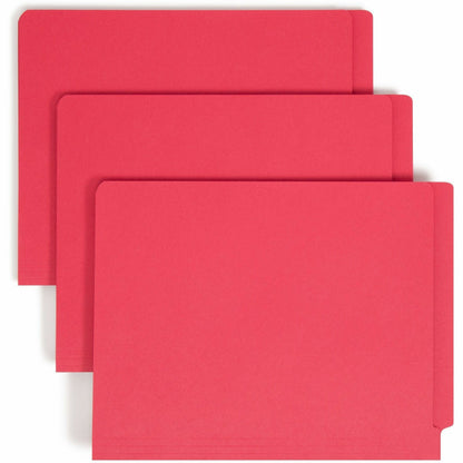 Smead Shelf-Master Straight Tab Cut Letter Recycled Fastener Folder - 8 1/2" x 11" - 3/4" Expansion - 2 x 2B Fastener - 