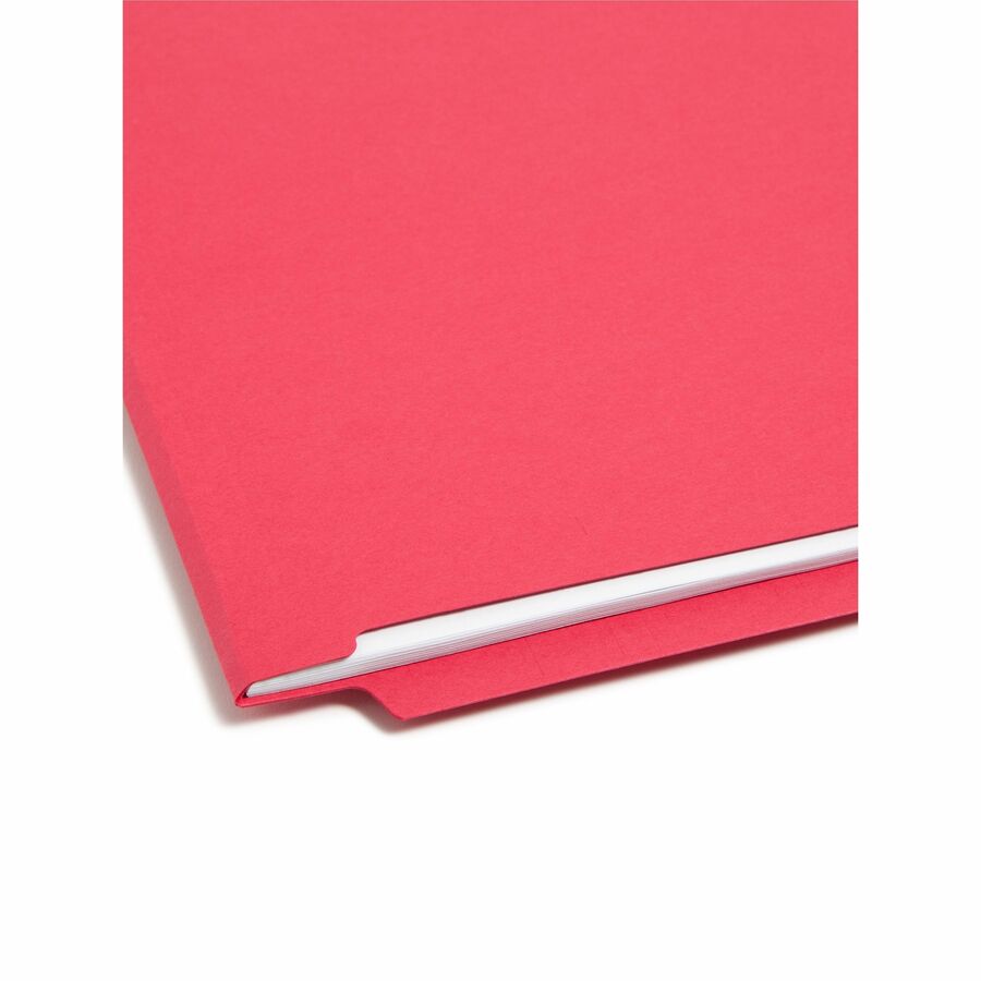 Smead Shelf-Master Straight Tab Cut Letter Recycled Fastener Folder - 8 1/2" x 11" - 3/4" Expansion - 2 x 2B Fastener - 