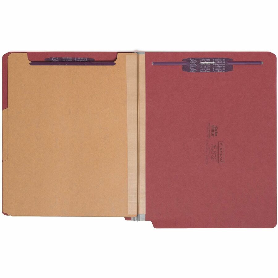 Smead Straight Tab Cut Letter Recycled Classification Folder - 8 1/2" x 11" - 2" Expansion - 2 x 2S Fastener - 2" for Fo