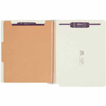 Smead Straight Tab Cut Letter Recycled Classification Folder - 8 1/2" x 11" - 2" Expansion - 2 x 2S Fastener - 2" for Fo