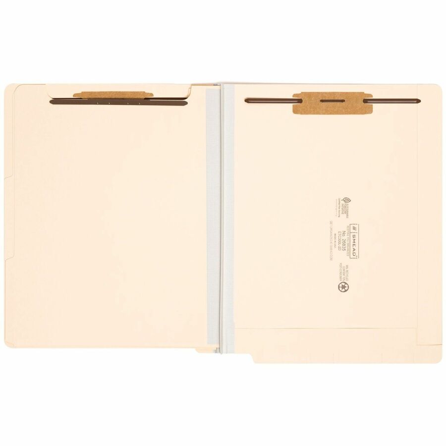 Smead Straight Tab Cut Letter Recycled Classification Folder - 8 1/2" x 11" - 2" Expansion - 2 x 2B Fastener - 2" for Fo
